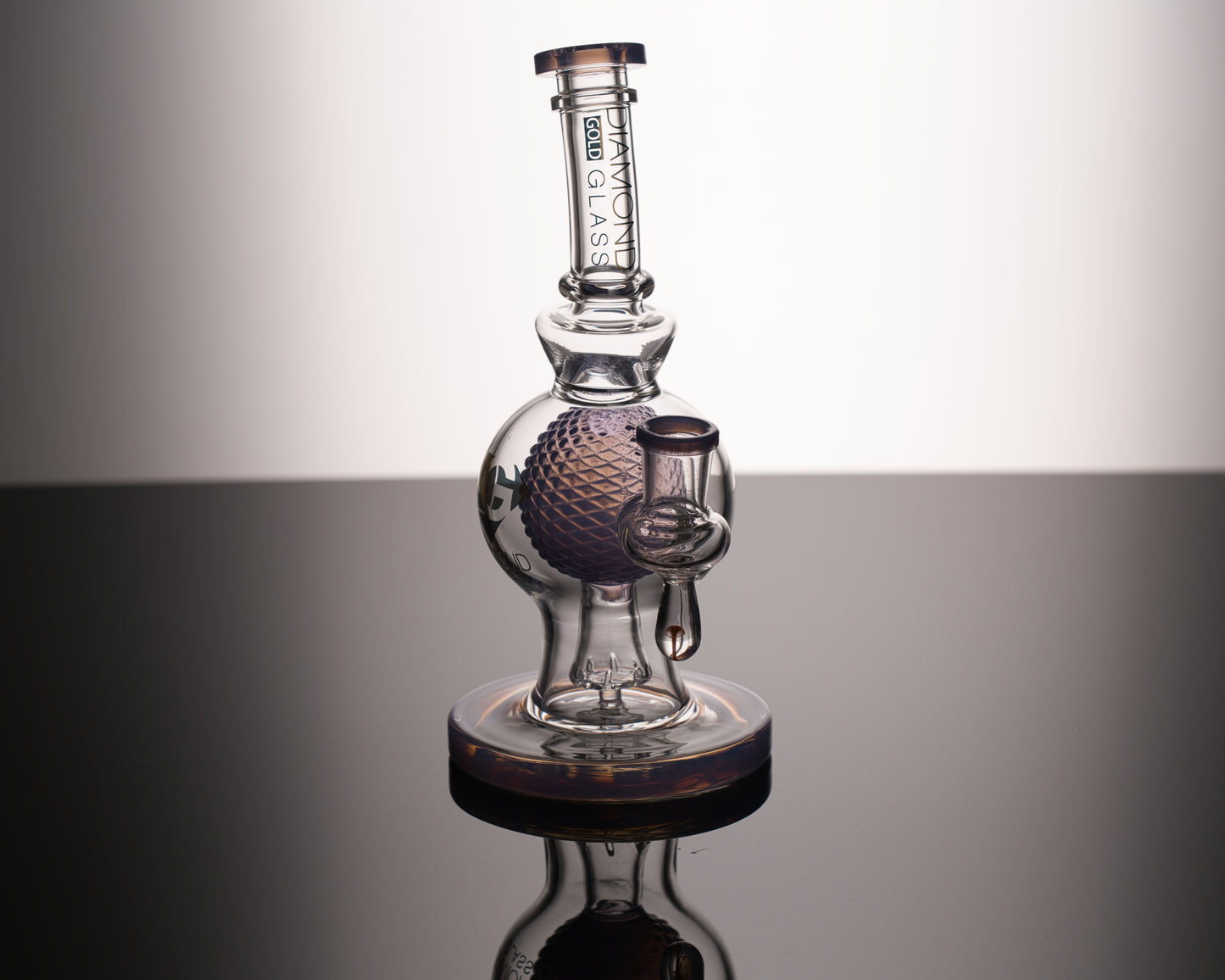 Diamond Glass Ball Drop Rig Violet dgr1091