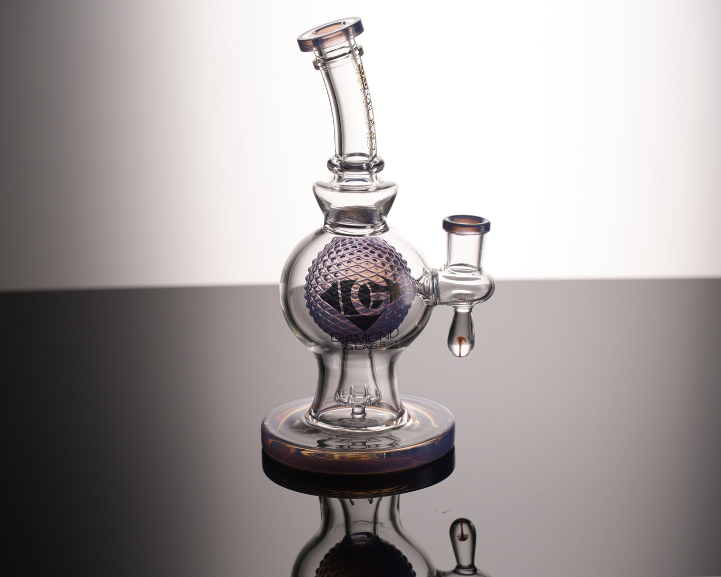 Diamond Glass Ball Drop Rig Violet dgr1091