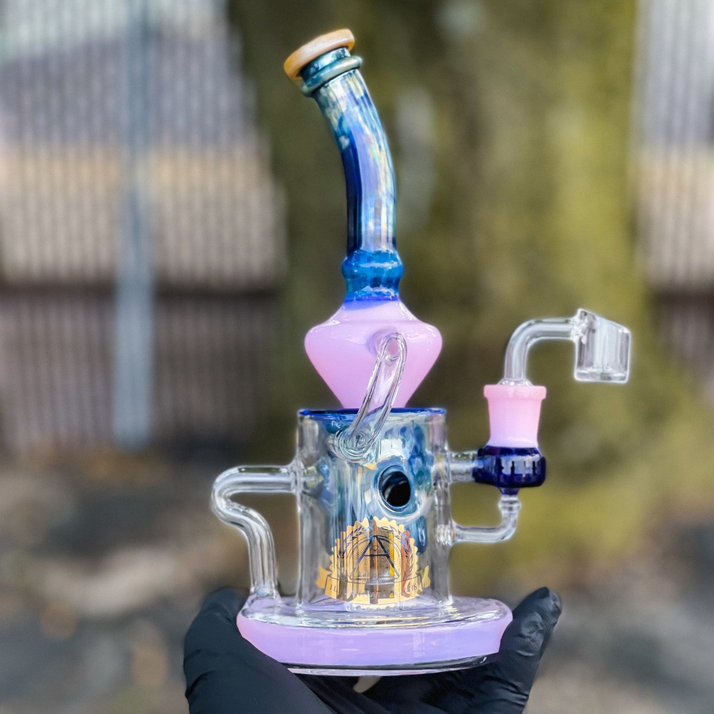 illuminati glass Fumed Fancy Recycler - JY574