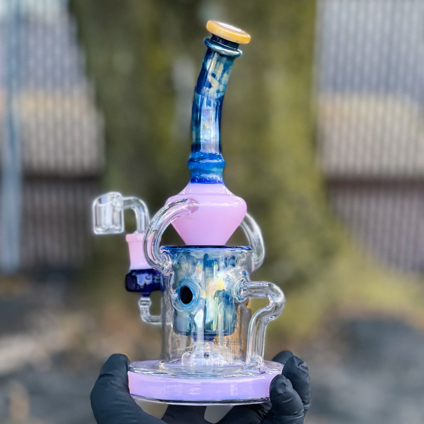 illuminati glass Fumed Fancy Recycler - JY574